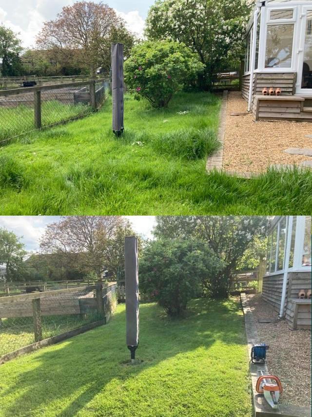 Garden tidy up  - Before & After Photos -  LONG'S LAWNS
