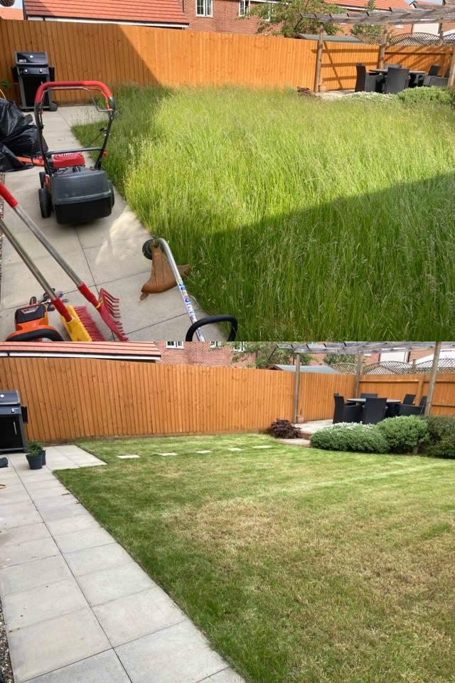 Before & After Photos - LONG'S LAWNS -  GARDENERS IN BUNTINGFORD